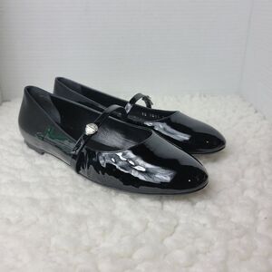 Louis Vuitton Uniform Women's Shoes Size 8.5  Mary Jane Ballerina Black Patent